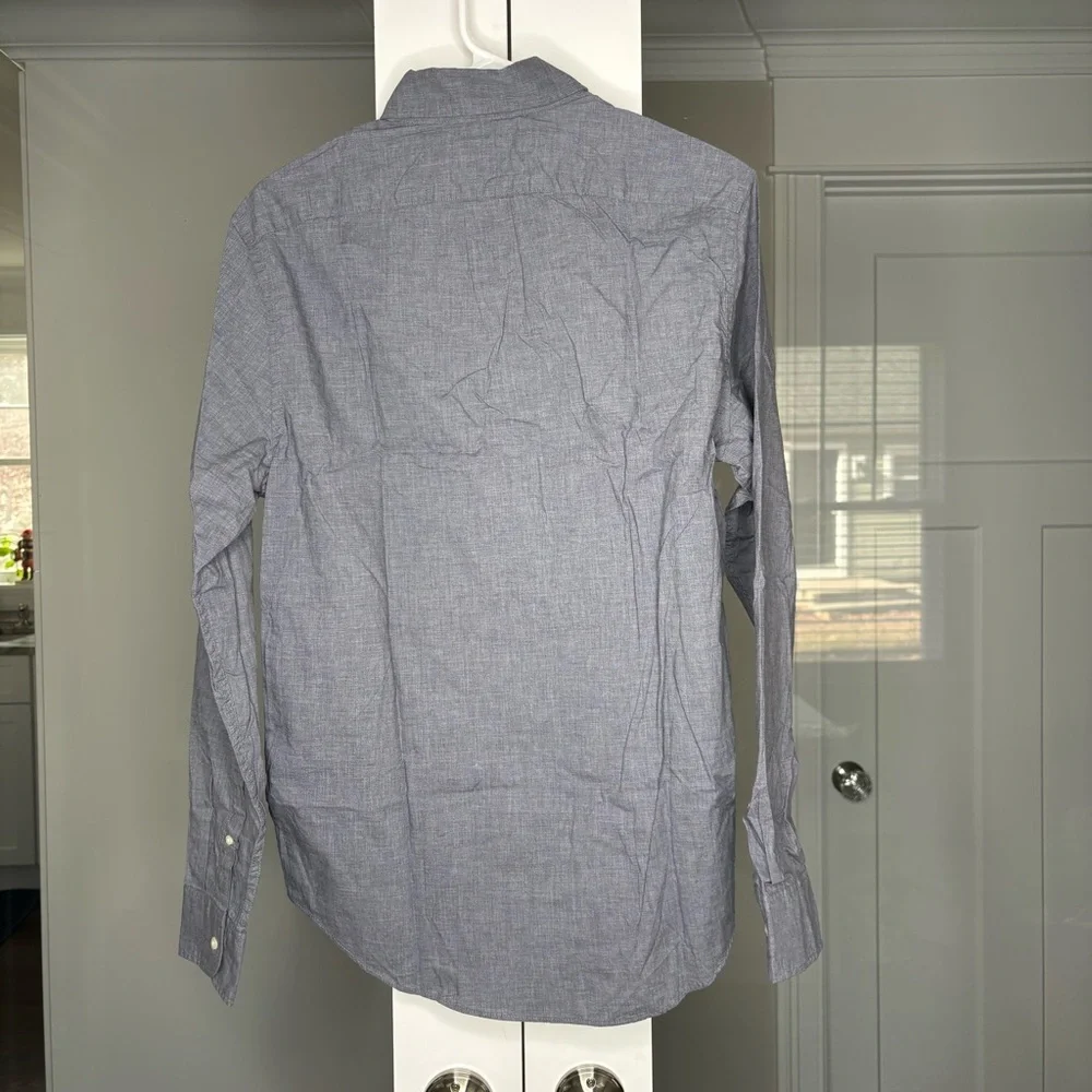NWT J. Crew Secret Wash Cotton Poplin Shirt Smoky Plate Monogrammed